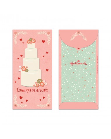 Money Envelope Large - MEV0918-HAL002 - Wedding Cake - Congratulation