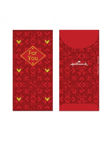 Money Envelope Large - MEV0918-HAL003 - Heart Pattern - For You