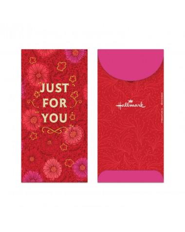 Money Envelope Large - MEV0918-HAL005 - Flowers Pattern - Just For You